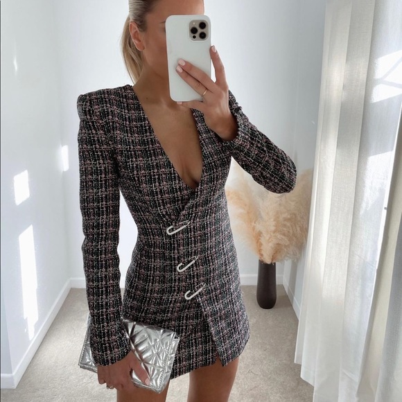 Flash sale🔥🔥Zara tweed blazer dress bloggers fav - Picture 6 of 16